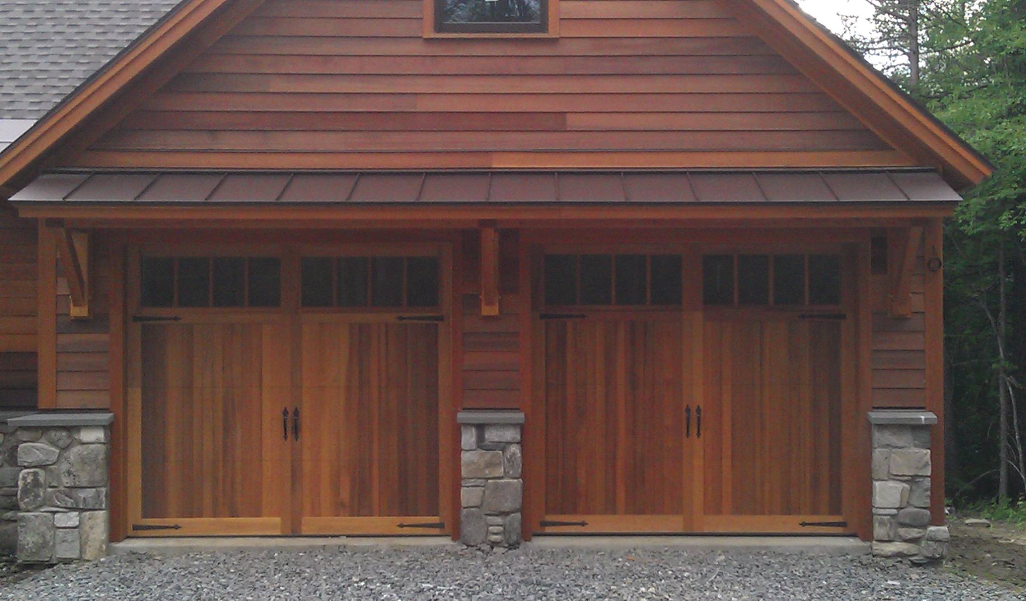 Double Carriage Style Garage Door Installation at Residential Home