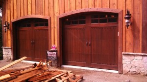 Installed Custom Wood Garage Doors   